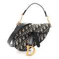 Oblique Mini Saddle Bag With Strap  Blue