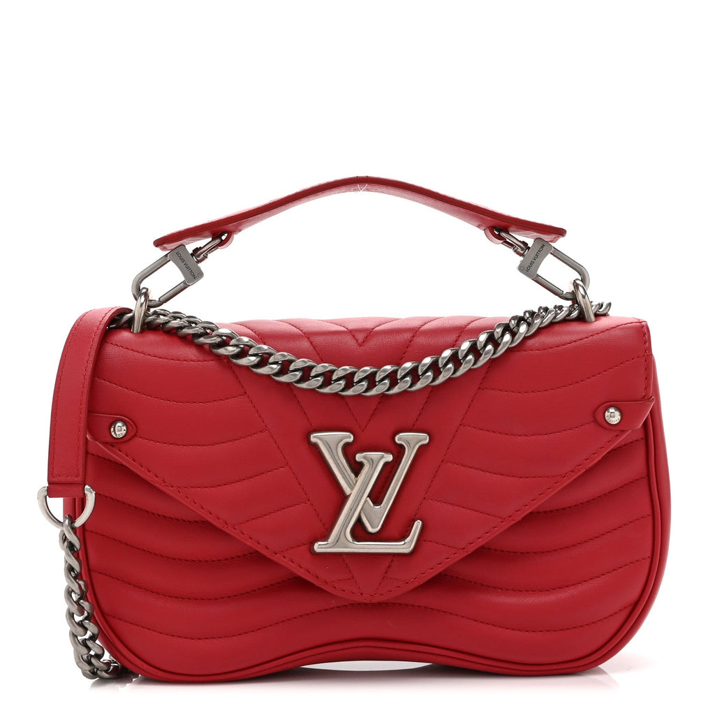 Calfskin New Wave Chain MM Ecarlate