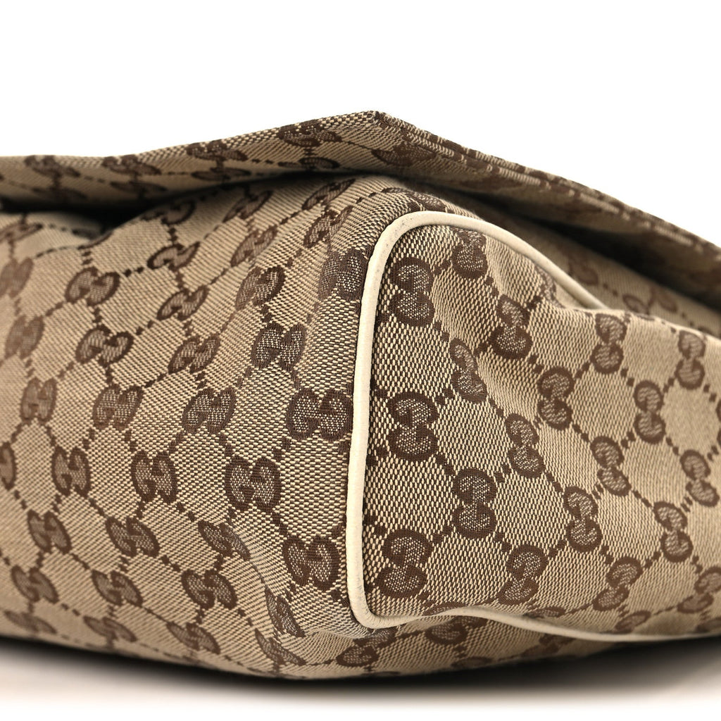 GG Monogram Medium Flap Messenger Bag Beige