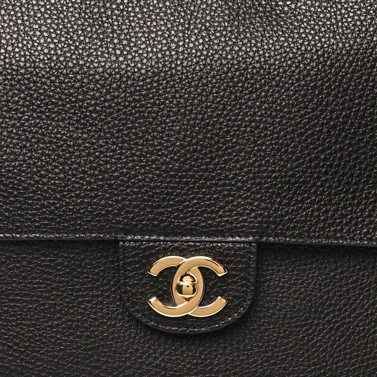 Grained Calfskin Souplissimo Maxi Flap Black