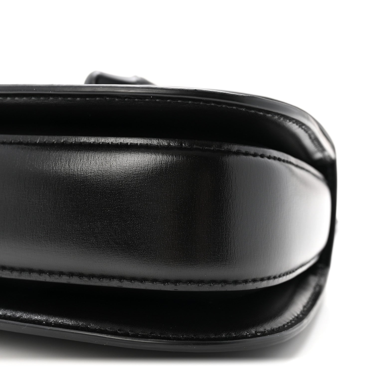 Boarded Dyana Lux Calfskin Web Monochrome Small Bamboo 1947 Top Handle Bag Black
