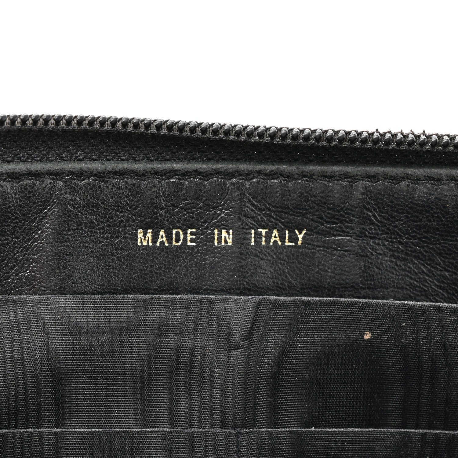 Caviar CC Timeless Large Zip Around Wallet Black
