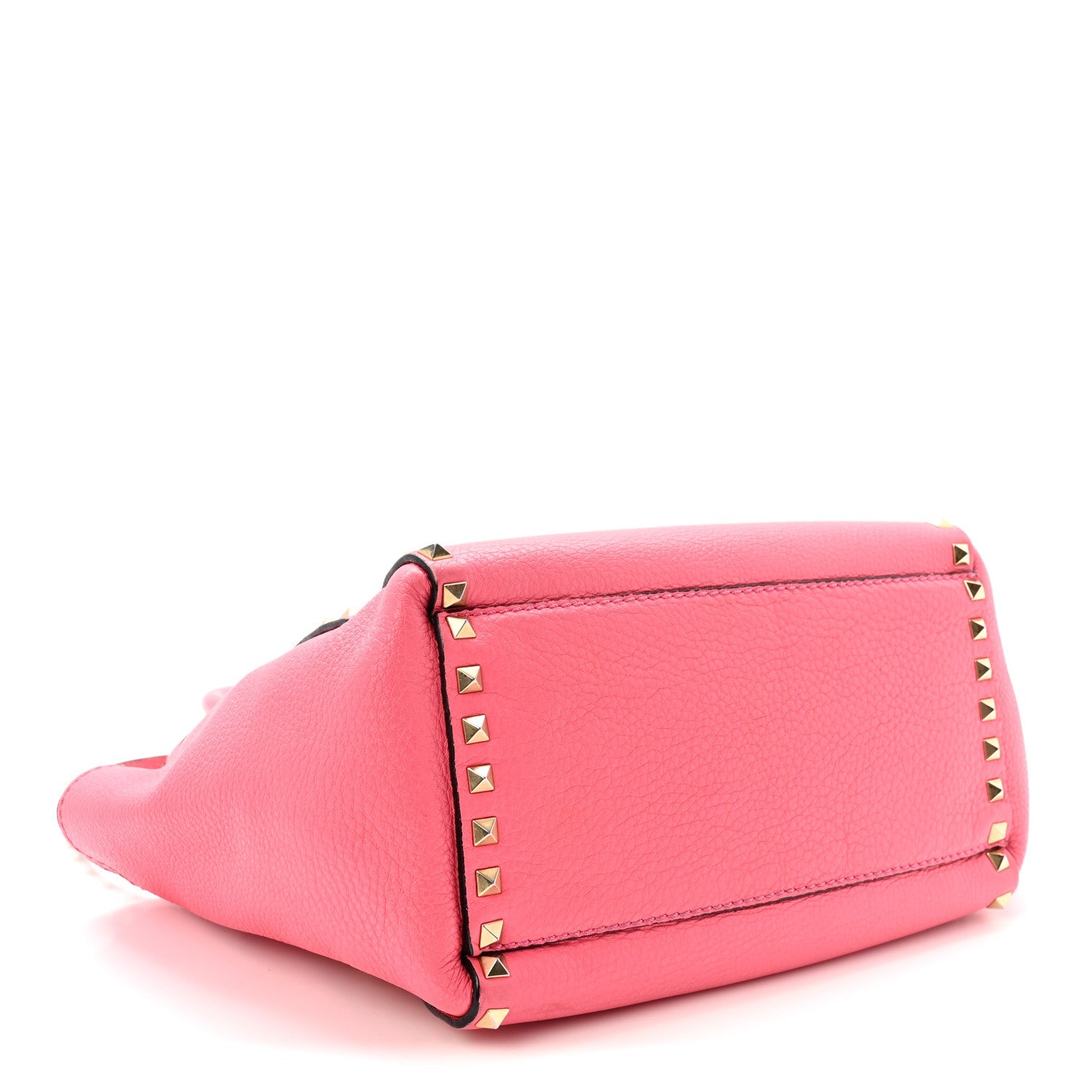 Vitello Small Rockstud Tote Fuxia Fluo