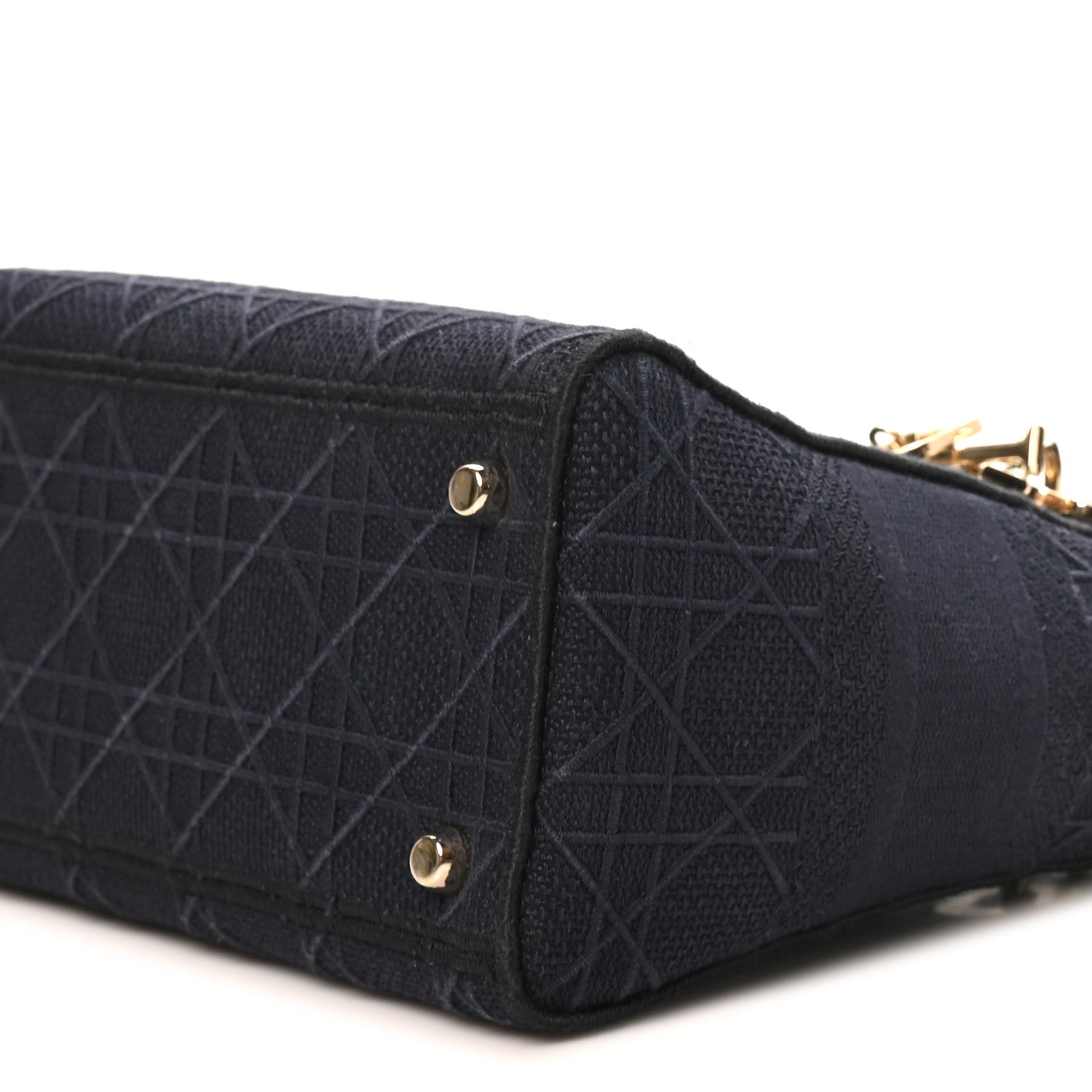 Canvas Embroidered Cannage Medium Lady D-Lite Navy