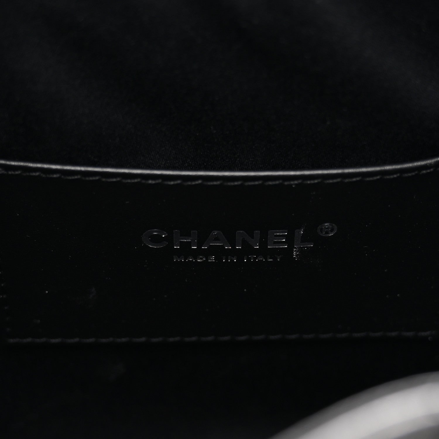 Shiny Crumpled Calfskin Quilted Small Chanel 25 Handbag Black