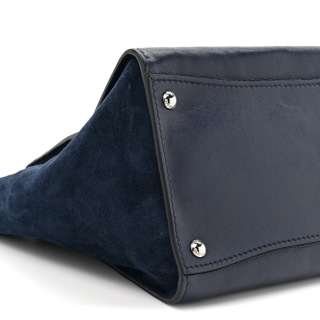 Glace Calf Scamosciato Twin Pocket Tote Baltico