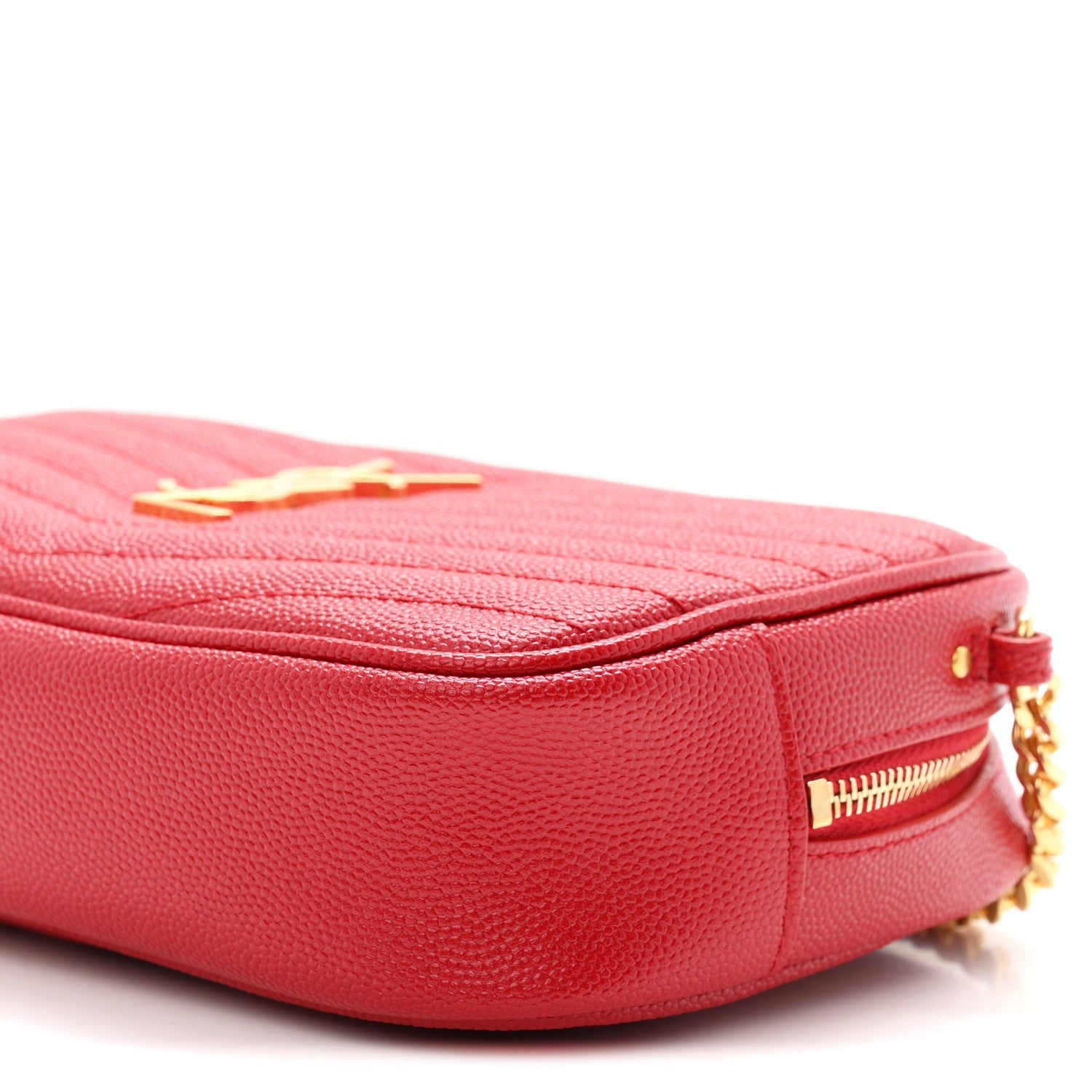 Grain De Poudre Matelasse Monogram Mini Lou Camera Bag Eros Red