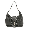 Nappa Patent B Buckle Hobo Black