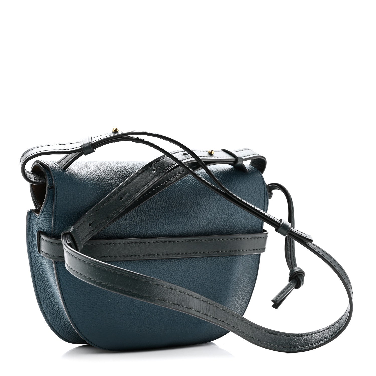 Grained Calfskin Small Gate Crossbody Bag Petroleum Blue Cypress