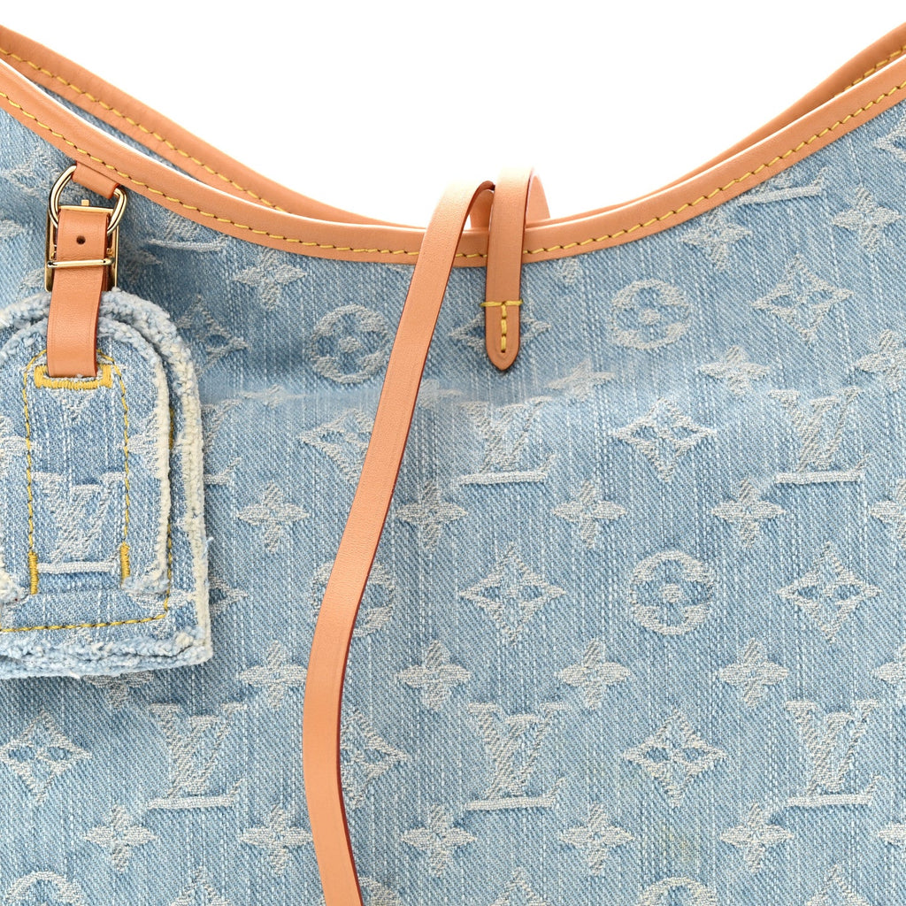 Monogram Denim CarryAll PM Sky Blue