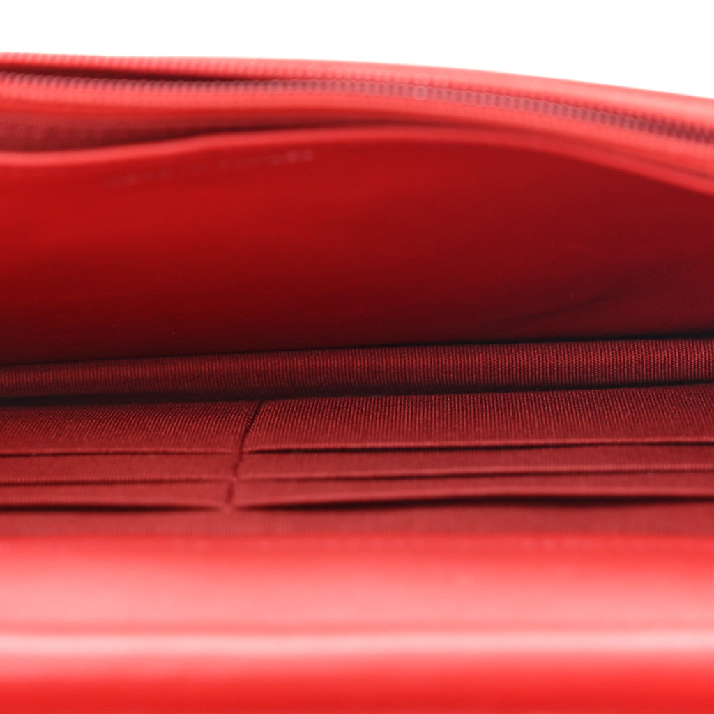 Caviar Quilted Boy Wallet On Chain WOC Red