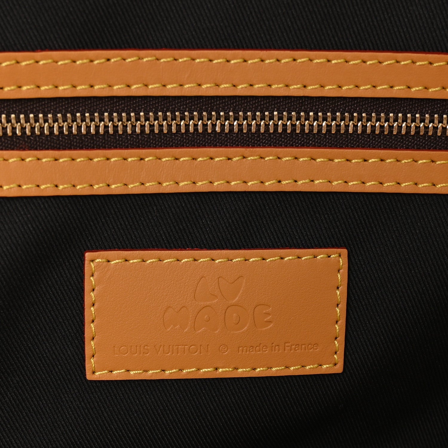 X NIGO Reverse Monogram Stripe Keepall Bandouliere 50 Brown