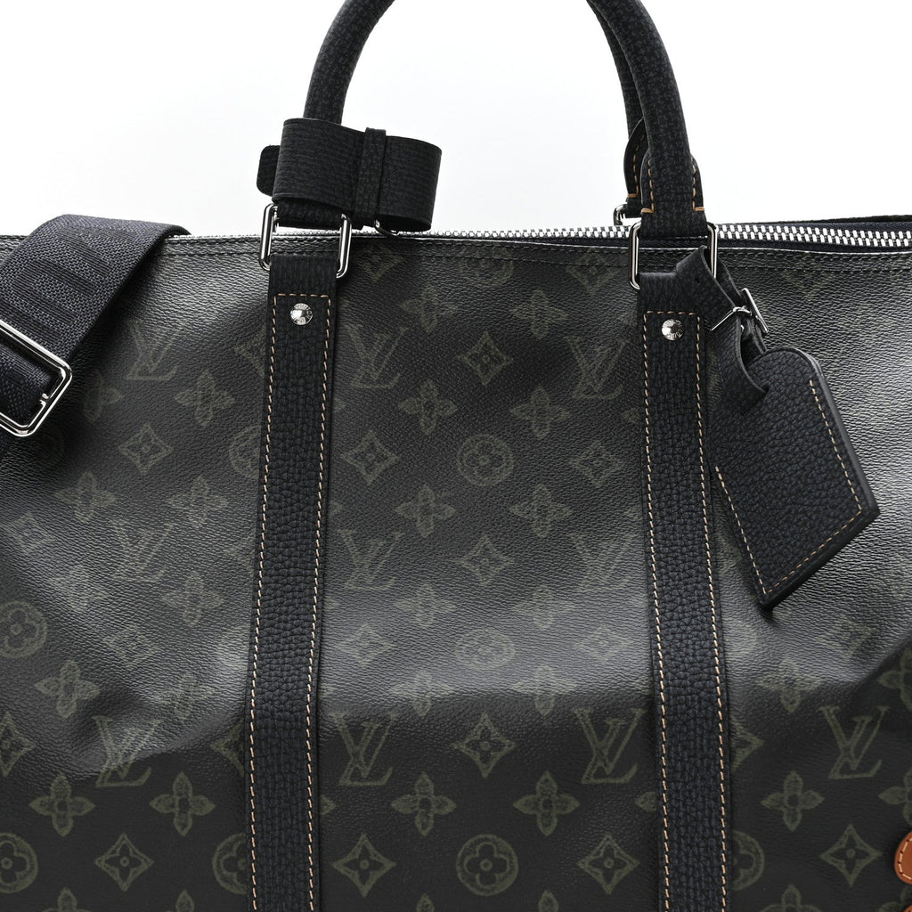 Monogram LV Record Keepall Bandouliere 50 Dark Green