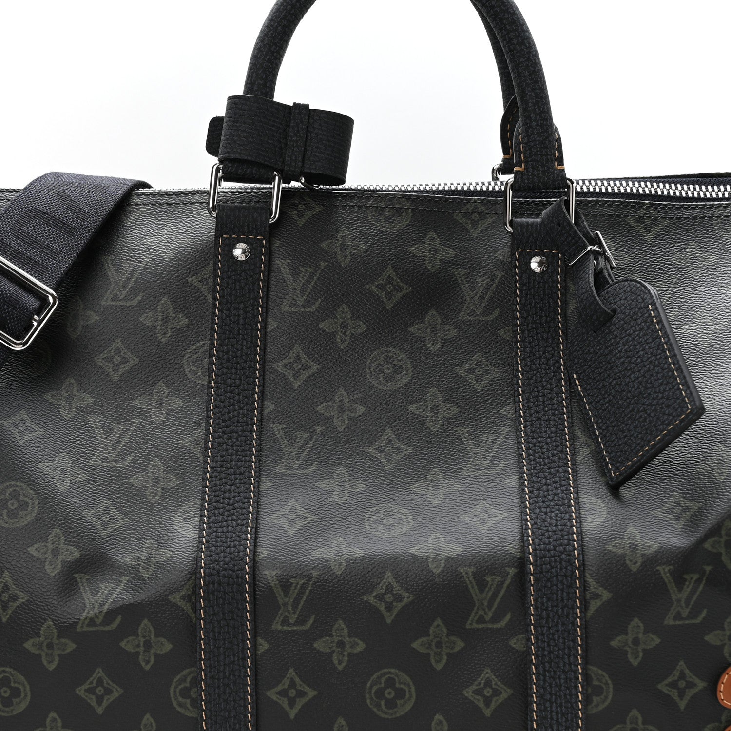 Monogram LV Record Keepall Bandouliere 50 Dark Green