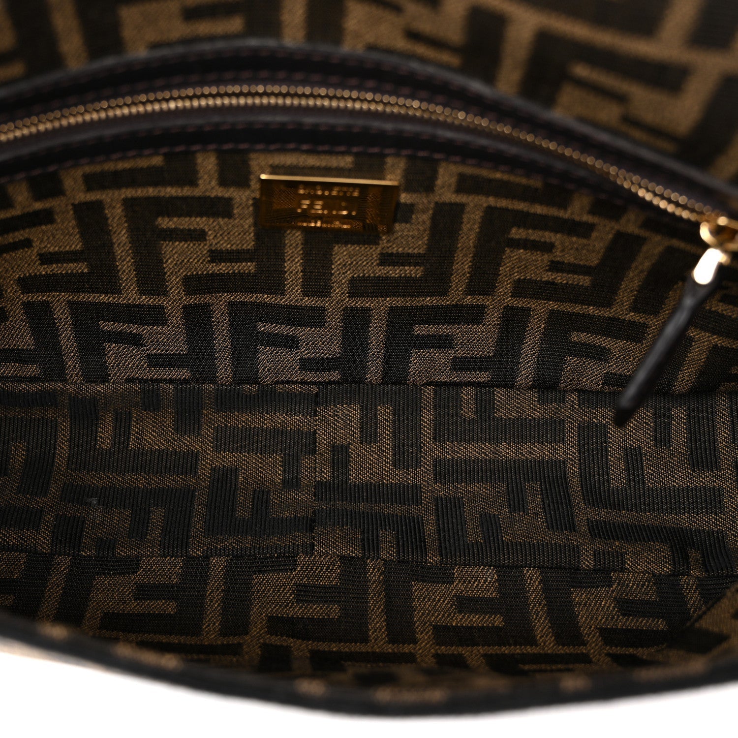 Fabric Jacquard FF 1974 Medium Baguette Tobacco Moro Black
