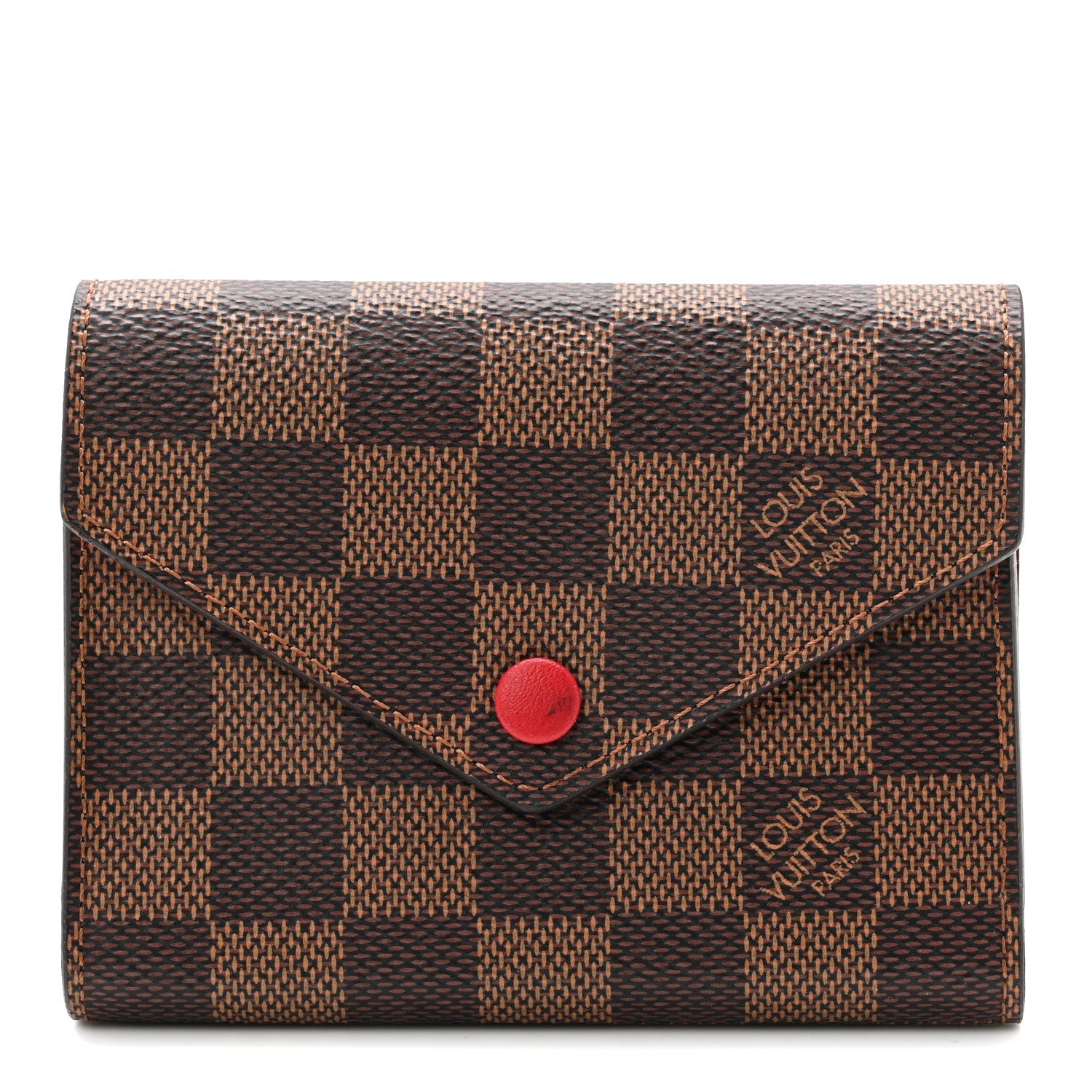 Damier Ebene Victorine Wallet Red