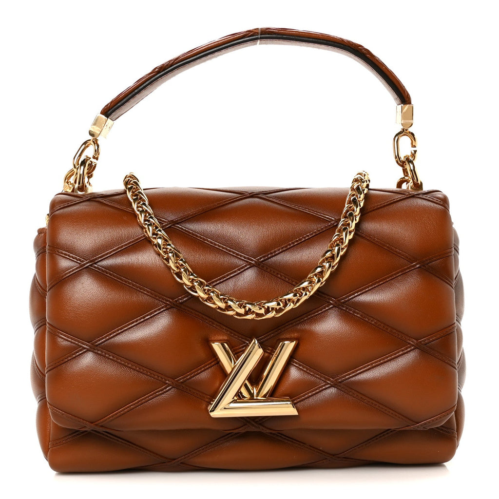 Lambskin Malletage Top Handle GO-14 MM Tan