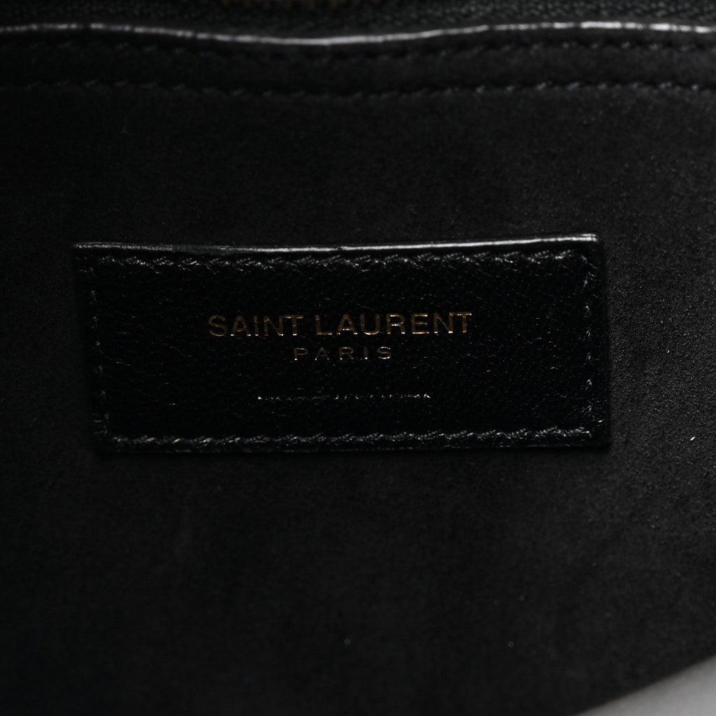 Suede Studded Bucket Bag Black