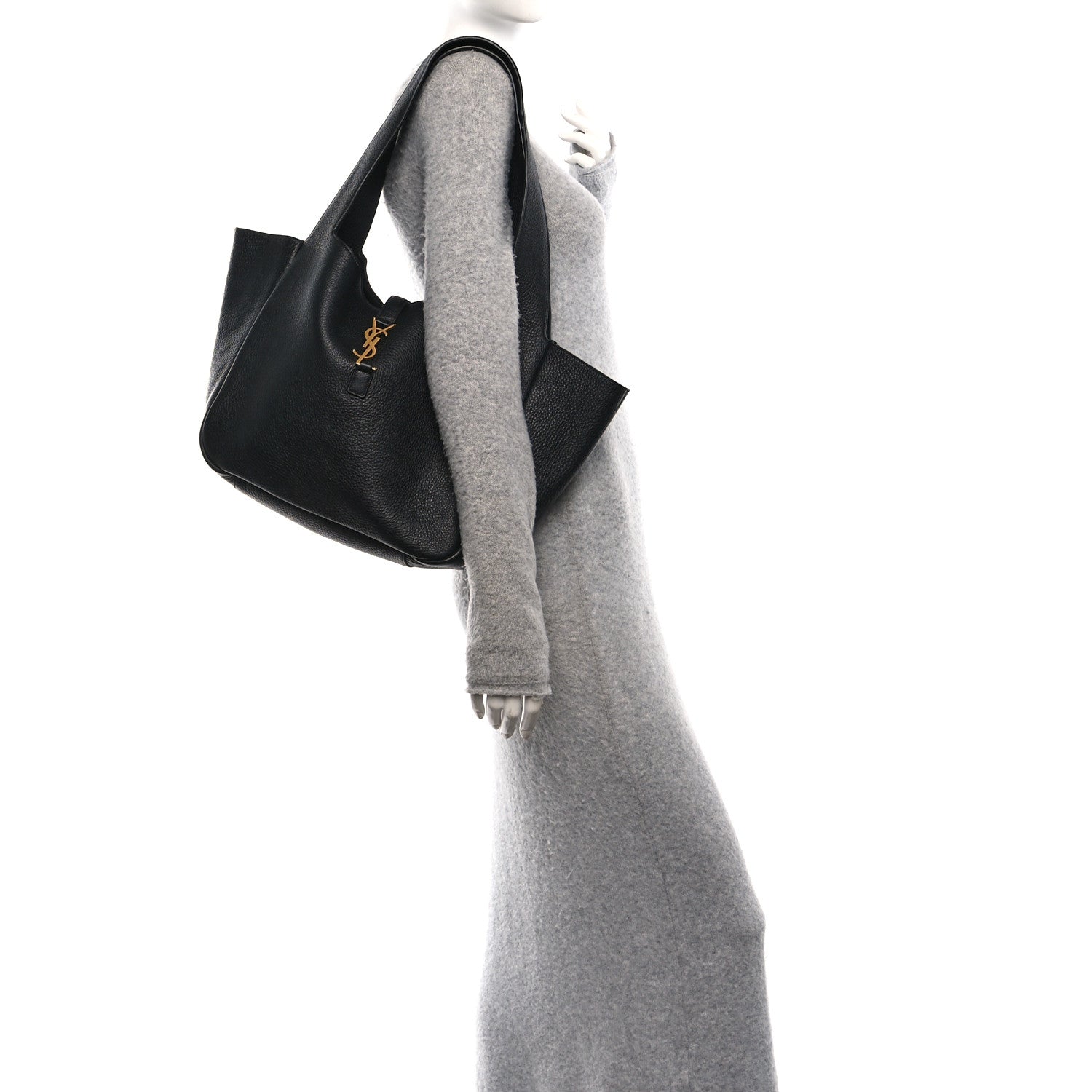 Grained Deerskin Bea Tote Black