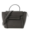 Grained Calfskin Micro Belt Bag Grey