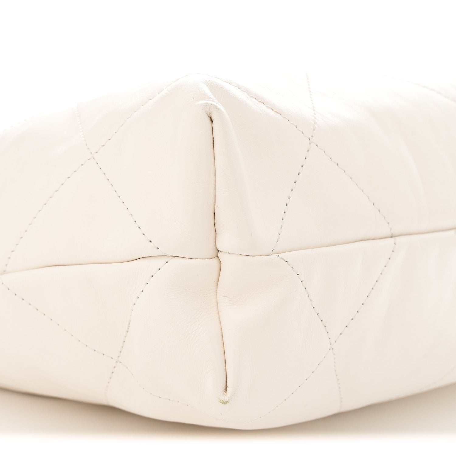Shiny Calfskin Quilted Small Chanel 22 White