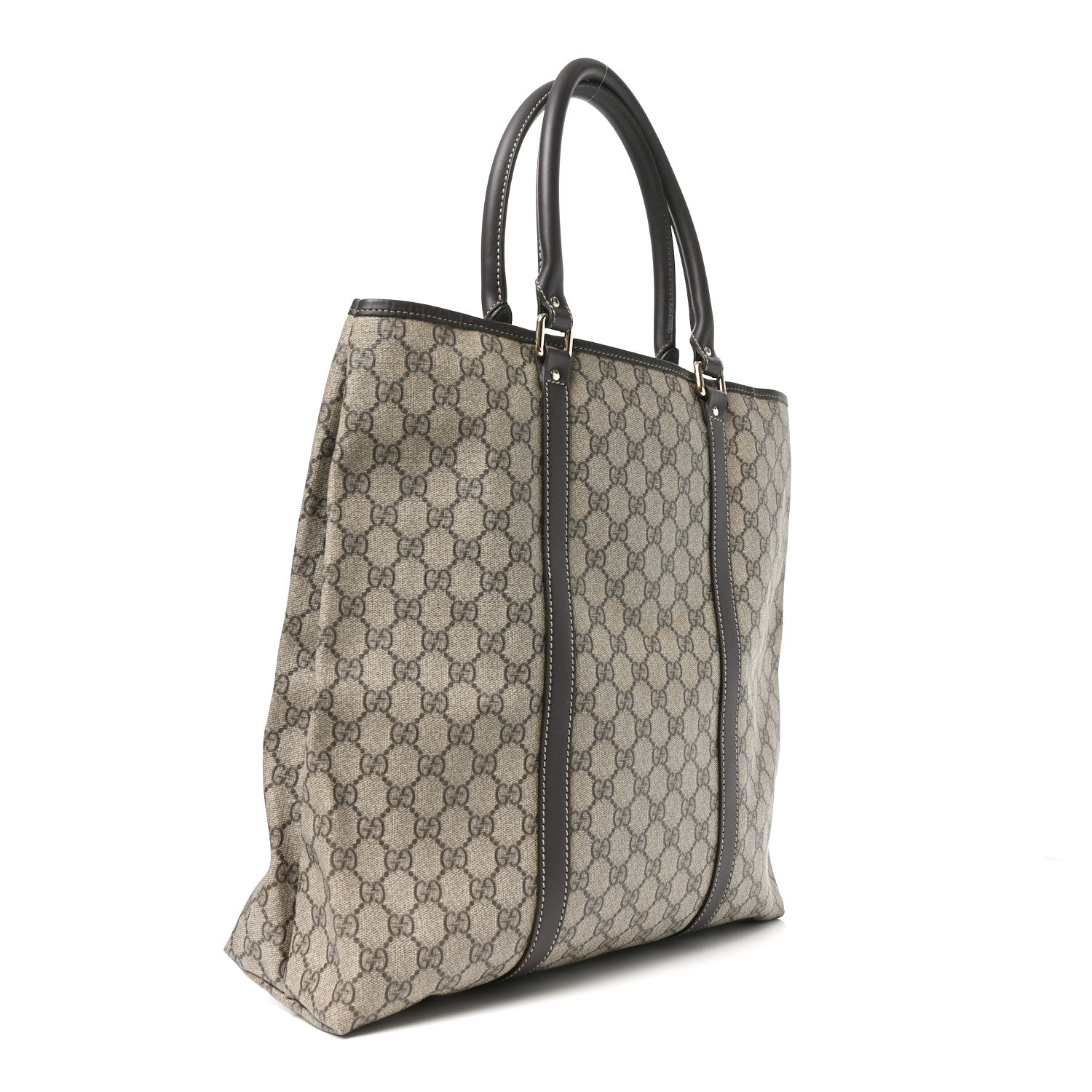 GG Plus Monogram Joy Vertical Tote Dark Brown