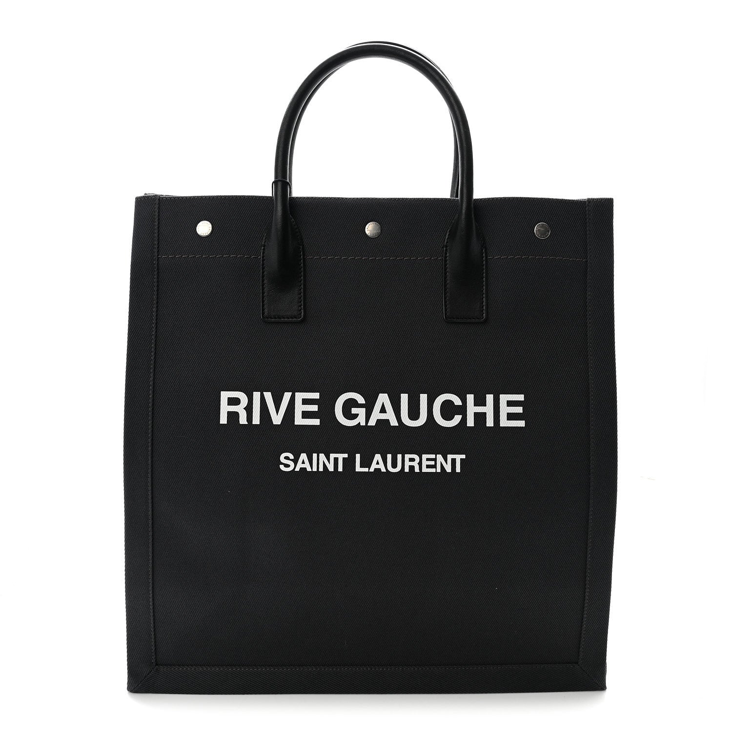 Linen Calfskin Rive Gauche North South Tote Grey