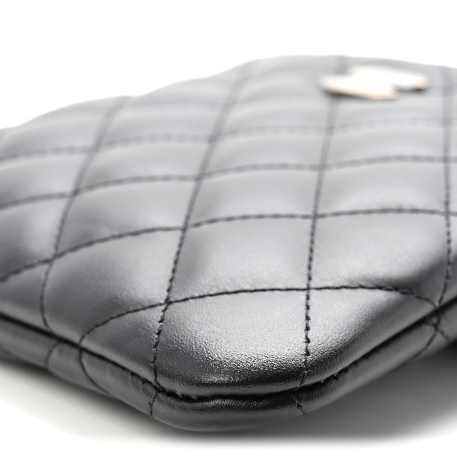 Lambskin Quilted Uniform Crossbody Bag Black