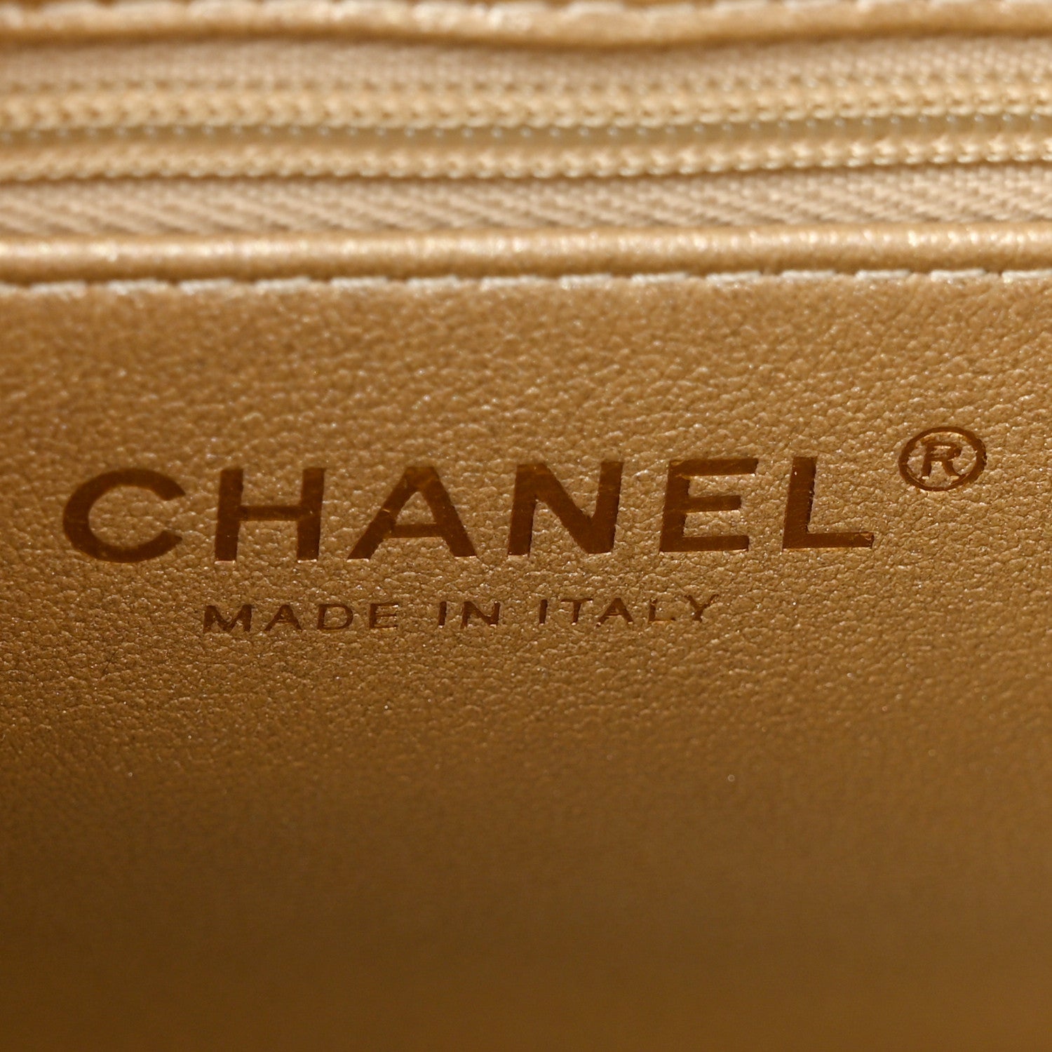 Metallic Shiny Aged Calfskin Quilted Nano Kelly Shopper Gold