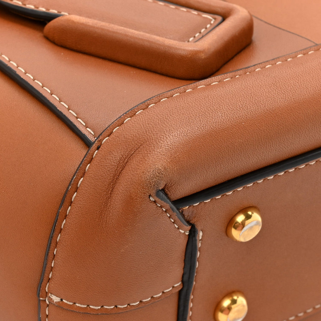 French Calfskin Maxi Intrecciato Small Arco Wood