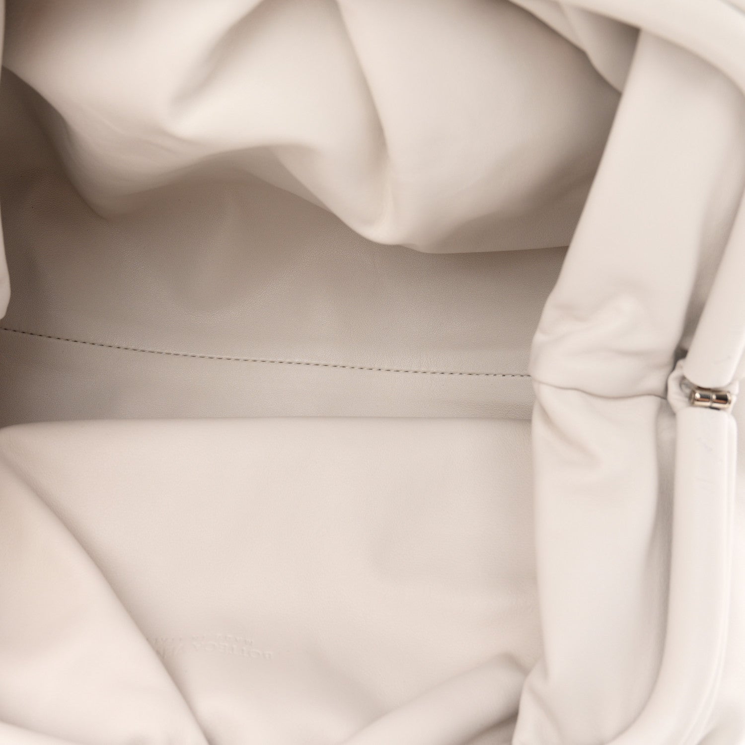 Smooth Butter Calf The Pouch Oversized Clutch Chalk