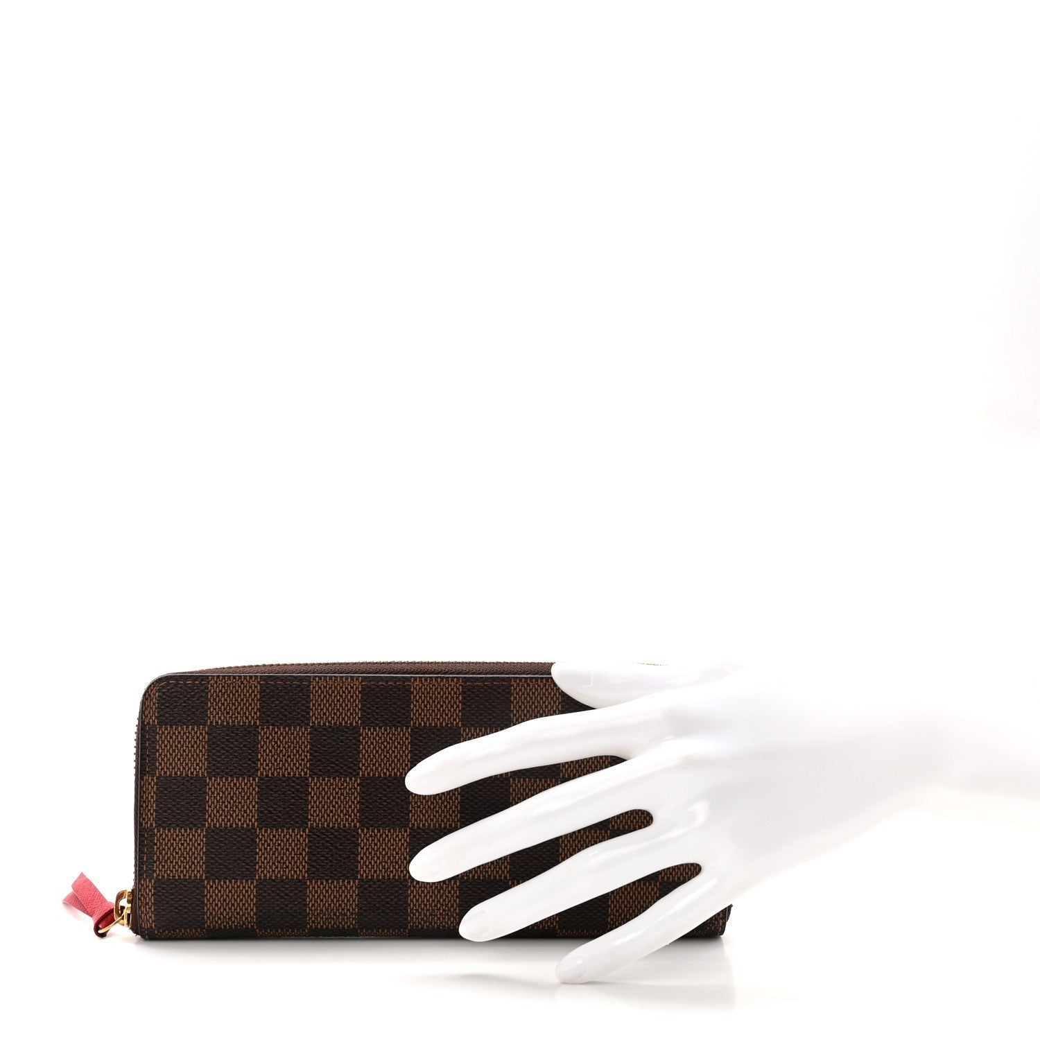 Damier Ebene Clemence Wallet Cherry