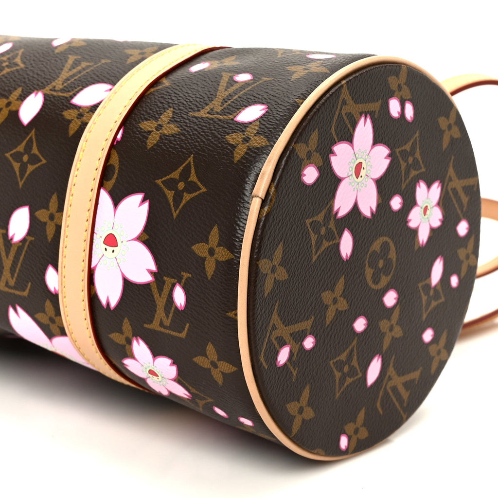 LV X TM Monogram Cherry Blossom Papillon Sakura Brown