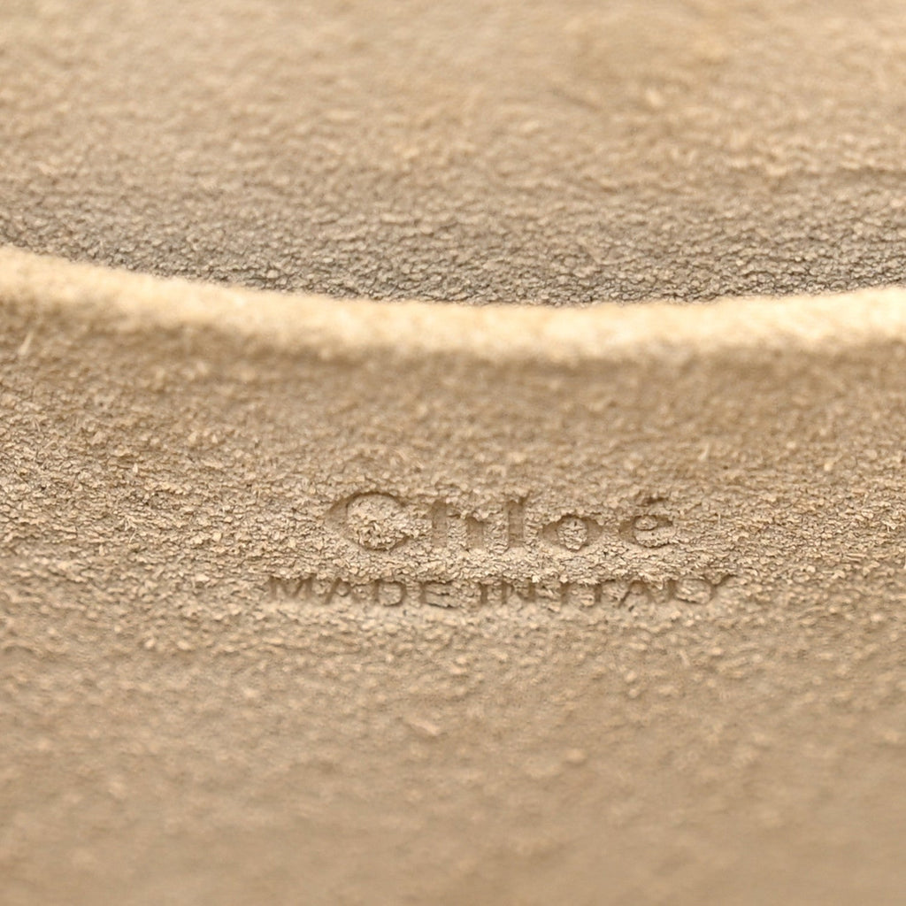 Calfskin Suede Medium Nile Bracelet Bag Caramel