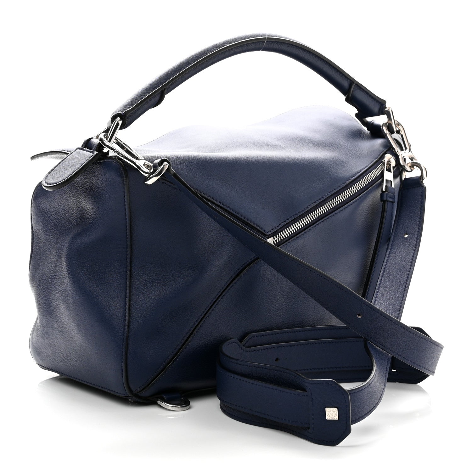 Calfskin Medium Puzzle Bag Marine