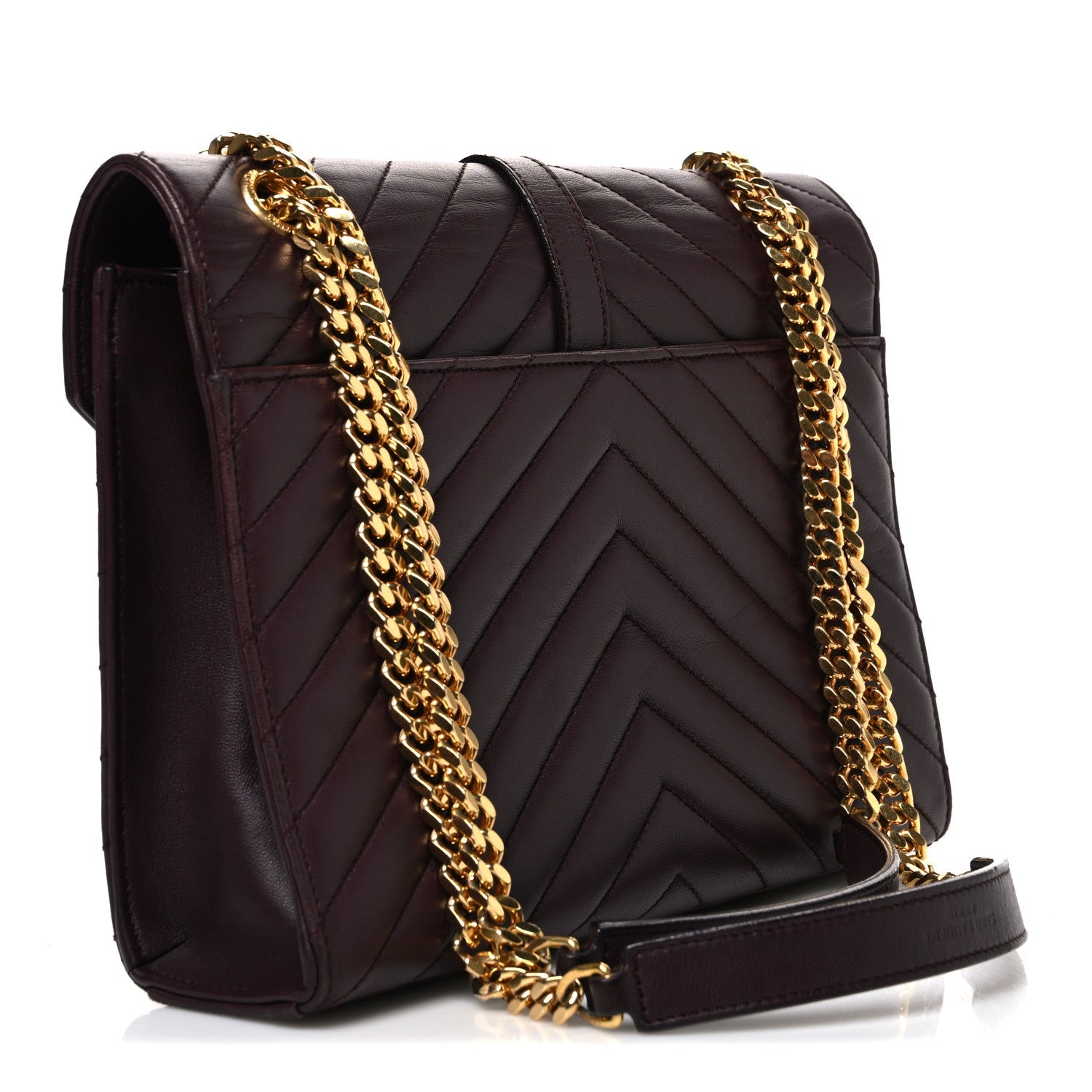 Lambskin Matelasse Chevron Medium Monogram Satchel Amaranto