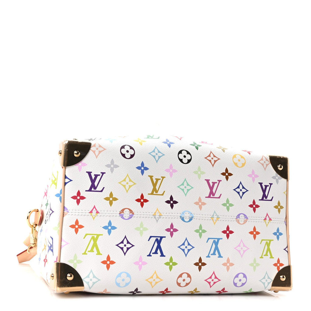 LV X TM Monogram Multicolor Speedy Soft 30 White