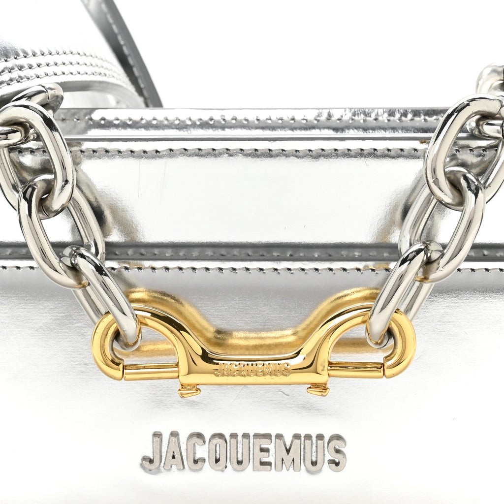 Metallic Calfskin Le Sac Ciuciu Silver