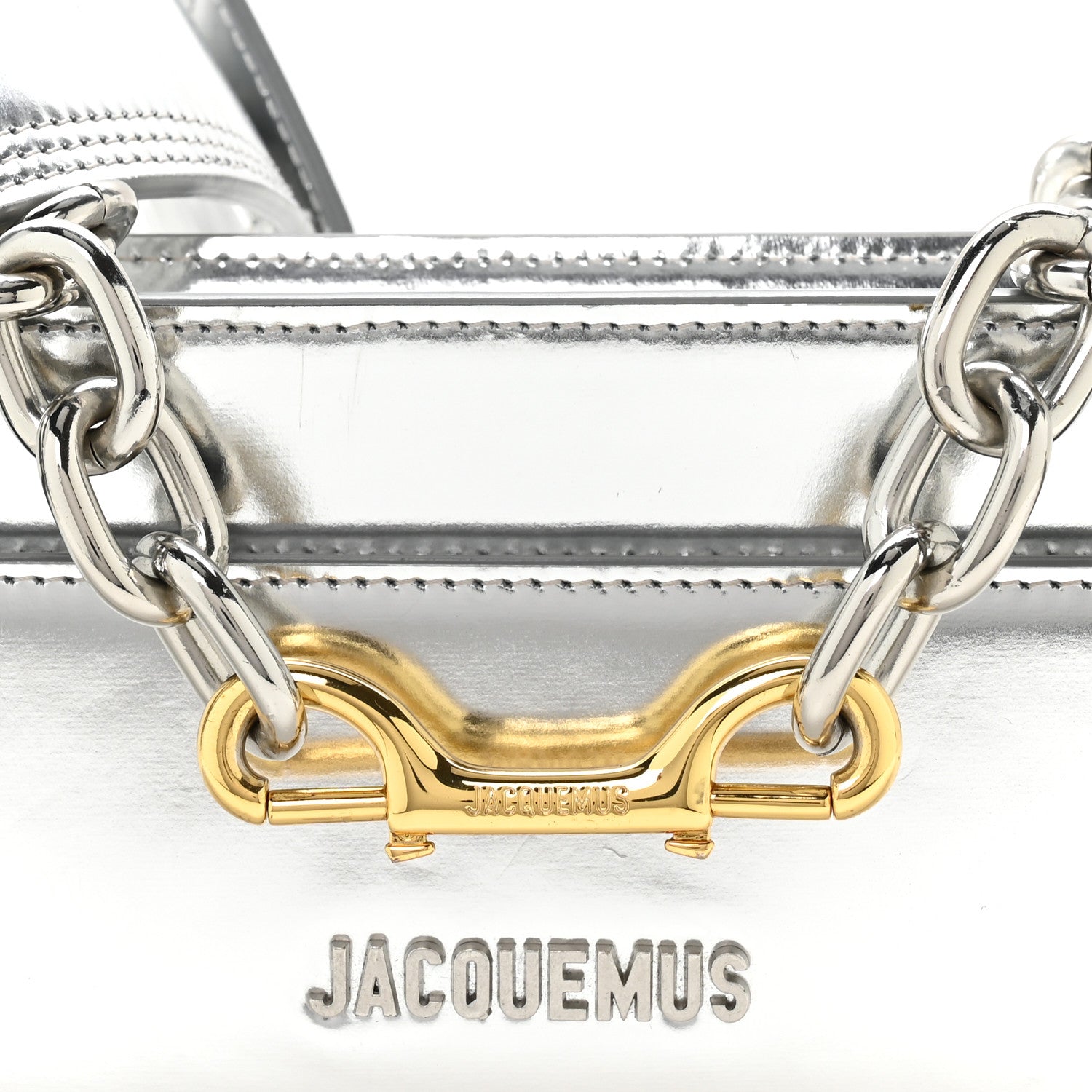 Metallic Calfskin Le Sac Ciuciu Silver