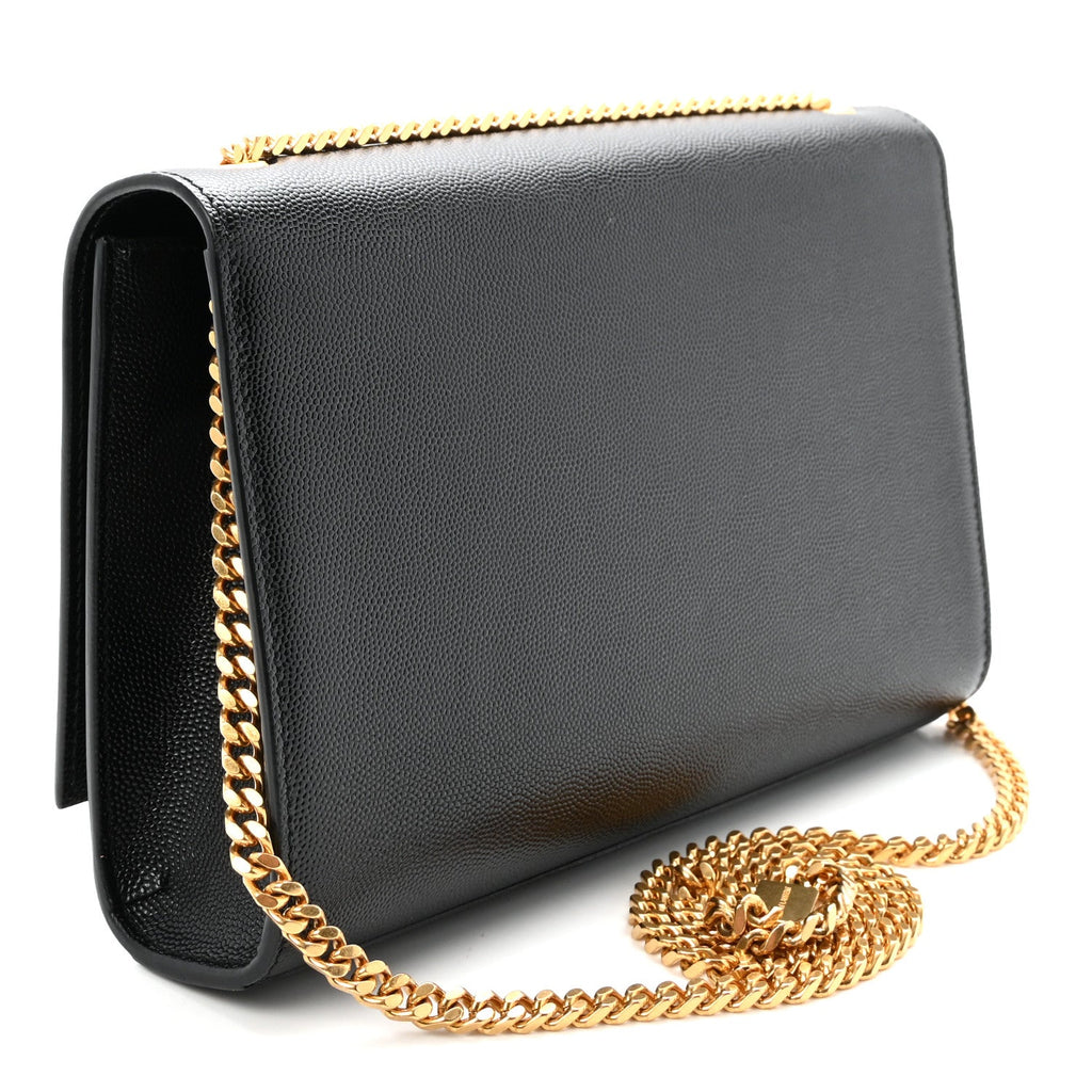 Grain De Poudre Medium Classic Monogram Kate Satchel Black