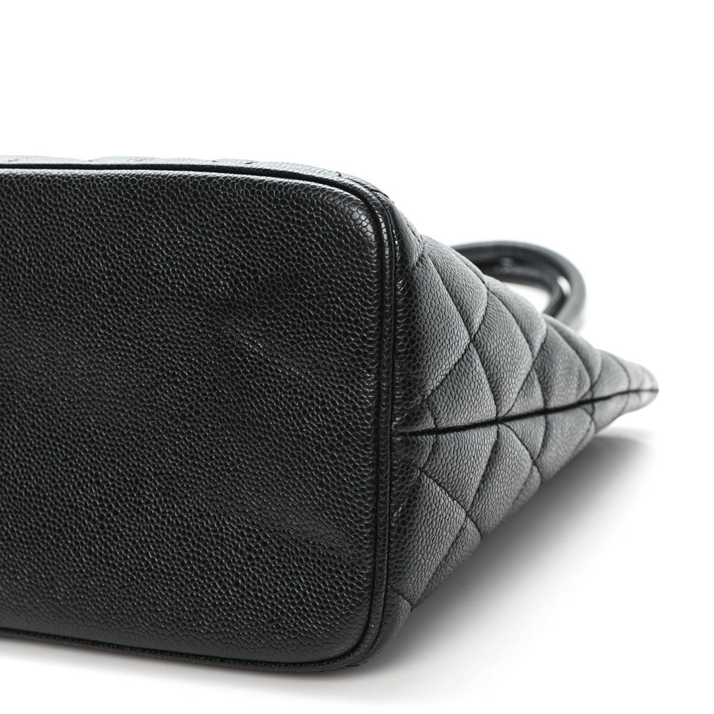 Caviar Quilted Medallion Tote Black
