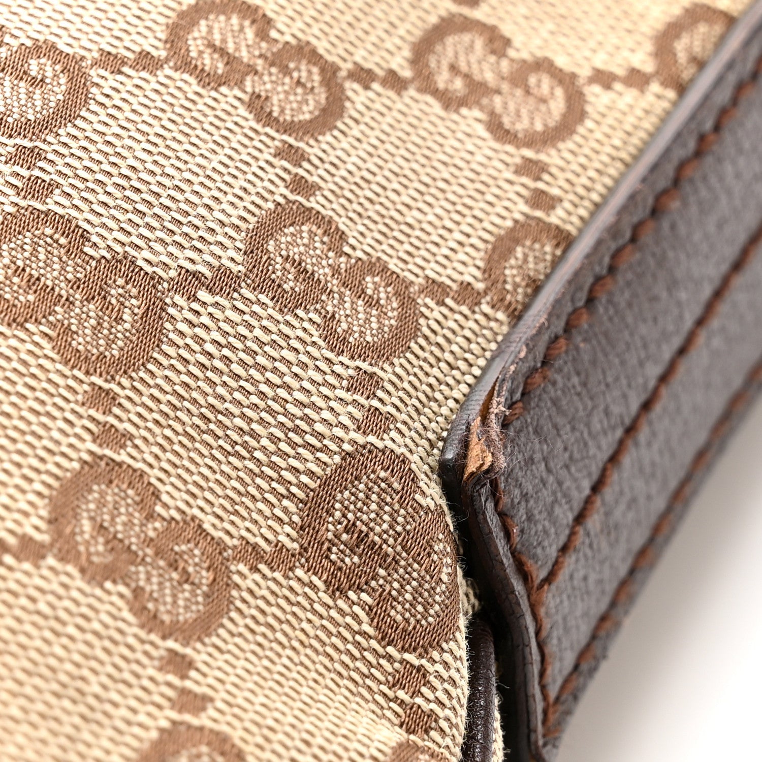 GG Supreme Monogram Medium Flat Messenger Bag Dark Brown
