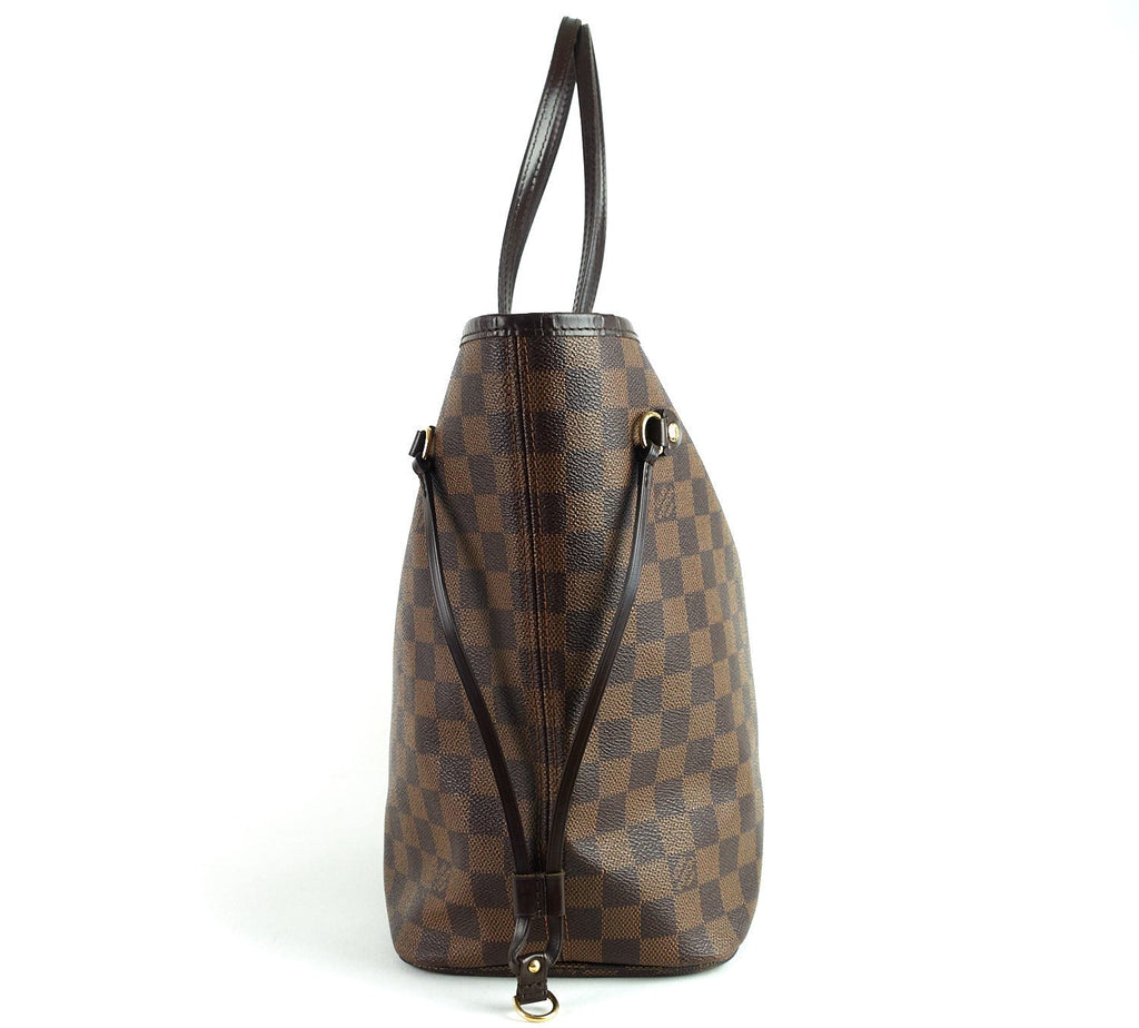 Louis Vuitto Neverfull MM Damier Ebène Canvas Tote Bag
