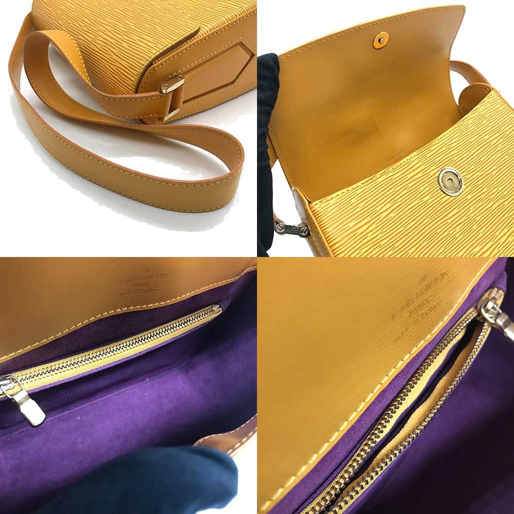 Louis Vuitton Epi Leather Yellow Shoulder Bag M52209