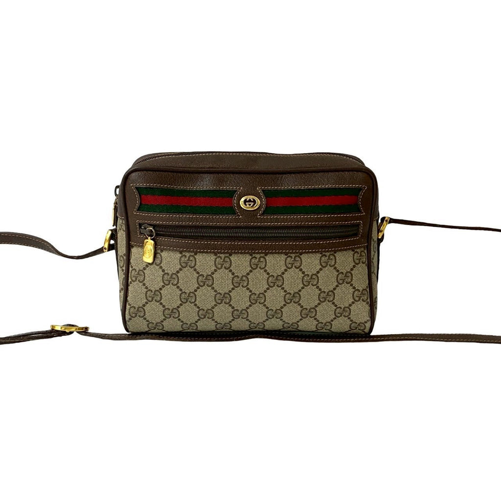 Gucci Old Gucci GG Logo Leather Shoulder Bag