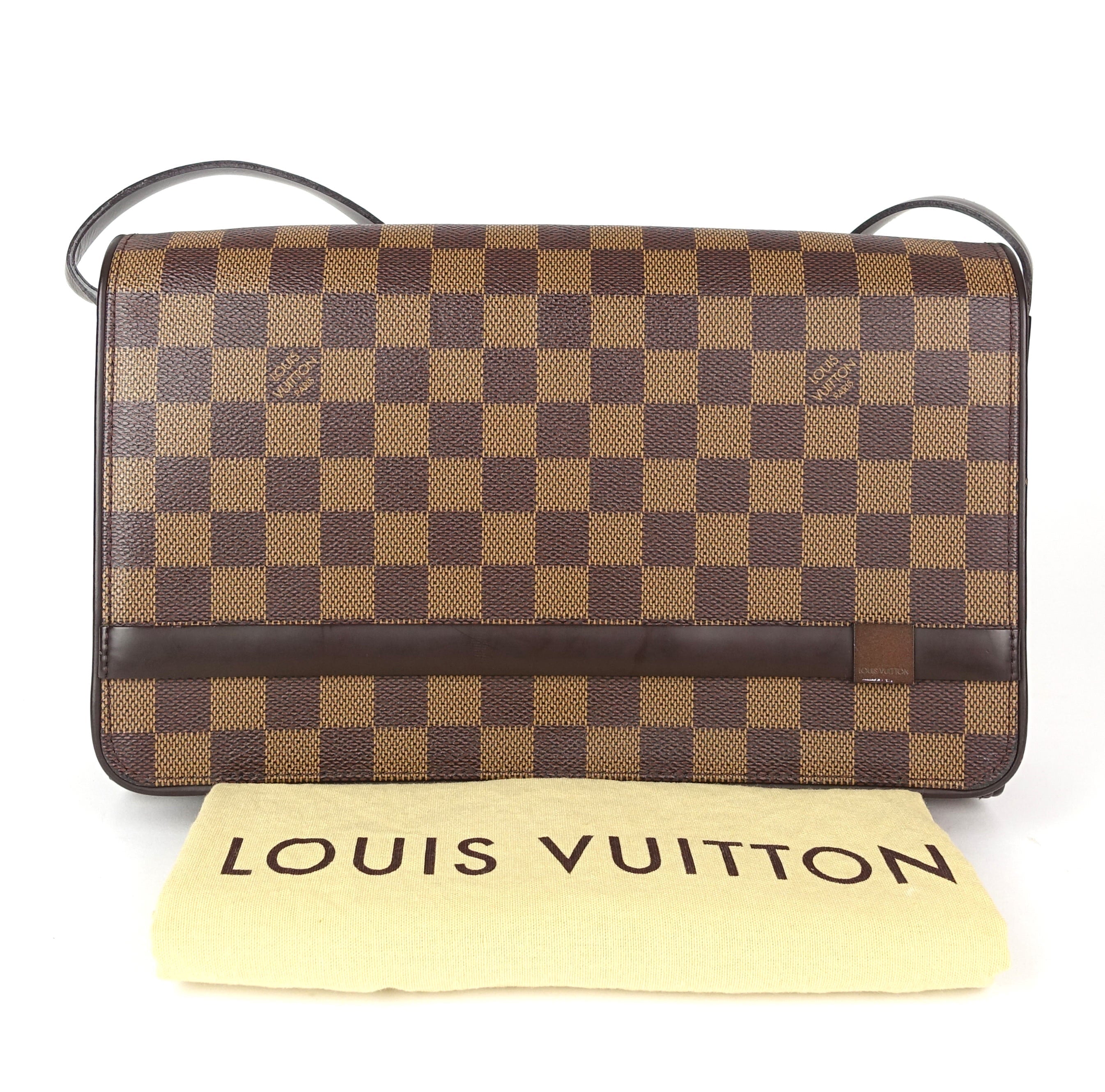 Louis Vuitto Tribeca Carre Damier Ebene Canvas Shoulder Bag