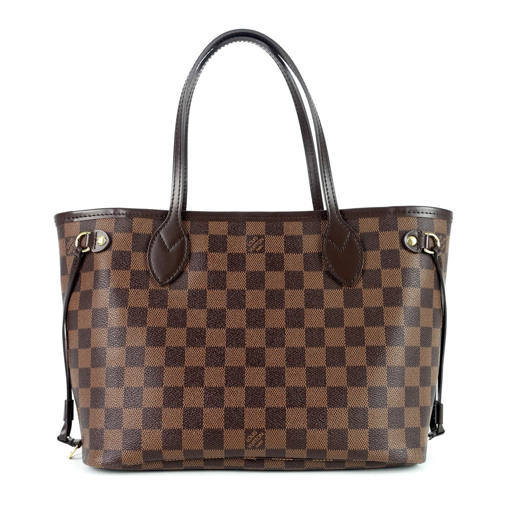 Louis Vuitto Neverfull PM Damier Ebène Canvas Shoulder Bag