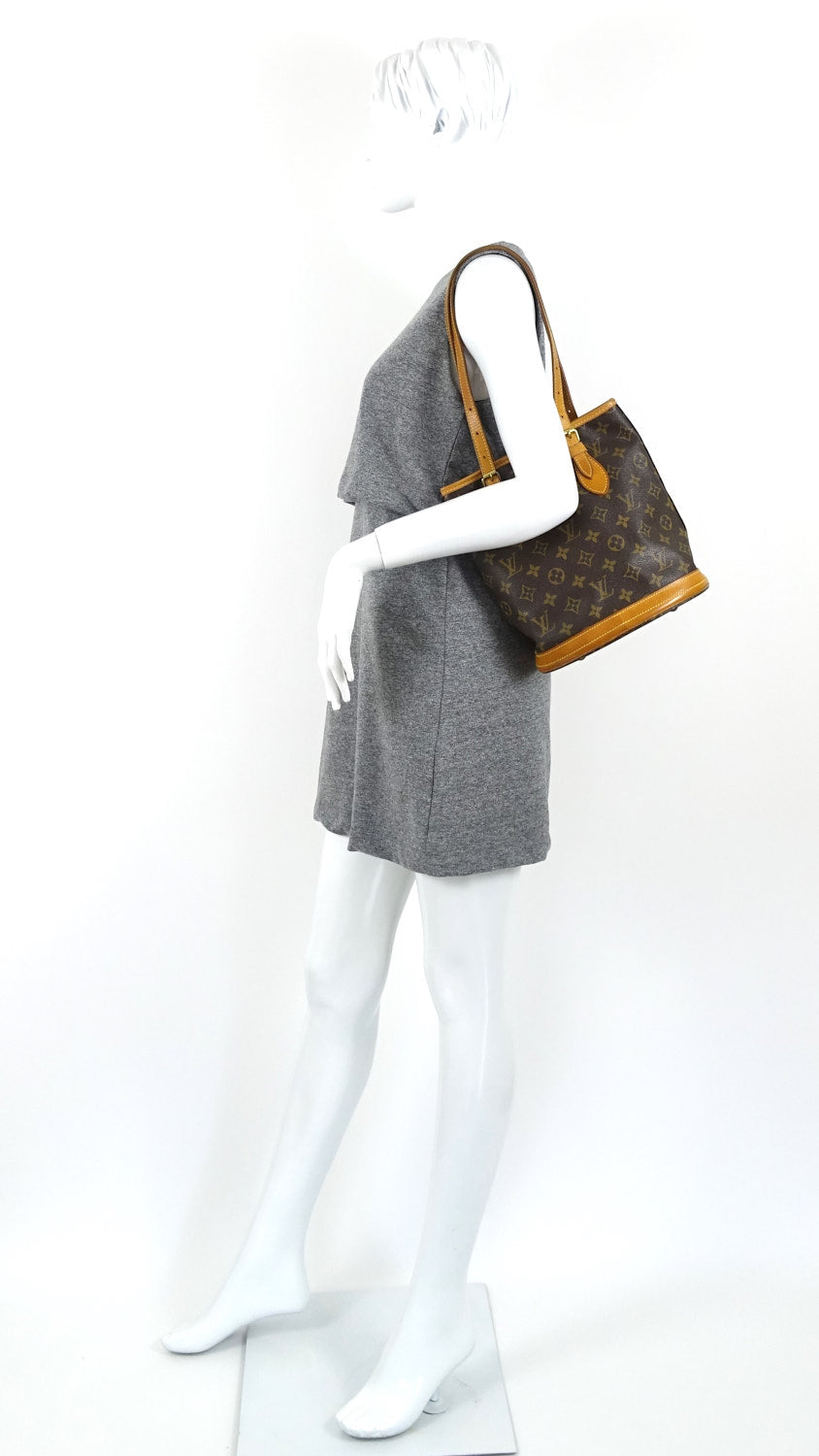 Louis Vuitto Petit Bucket Monogram Canvas Tote Bag