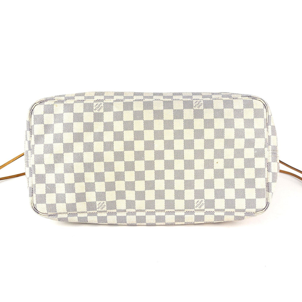Louis Vuitto Neverfull GM Damier Azur Canvas Tote Bag with Pouch