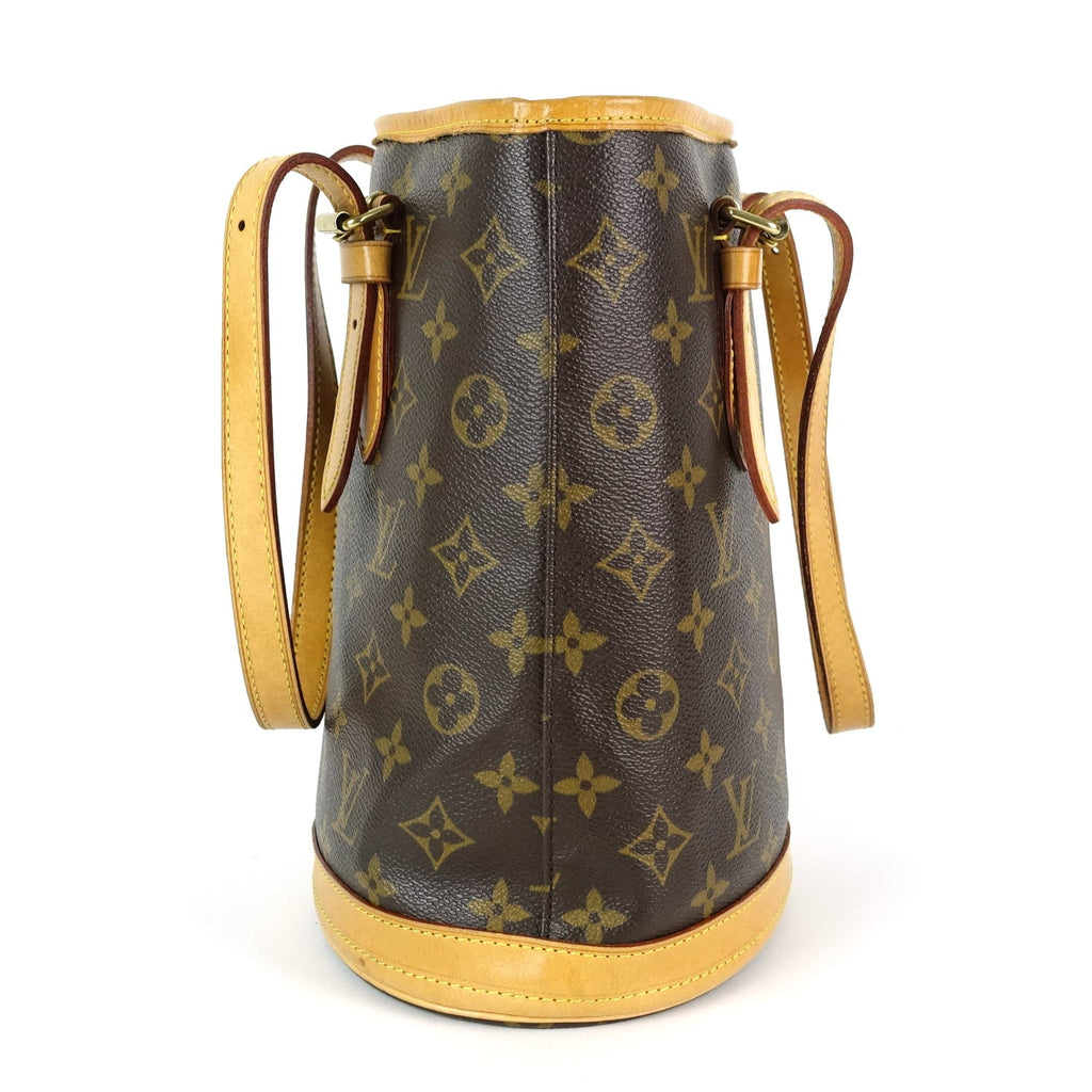 Louis Vuitto Bucket PM Monogram Canvas Shoulder Bag with Pouch